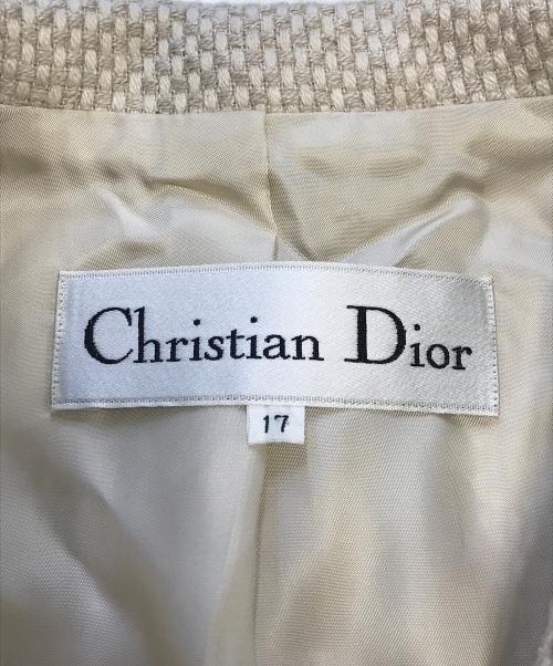 Christian Dior（クリスチャン ディオール）Christian Dior (クリスチャン ディオール) ツイードセットアップ ベージュ サイズ: JKT:17 SKT:15の古着・服飾アイテム