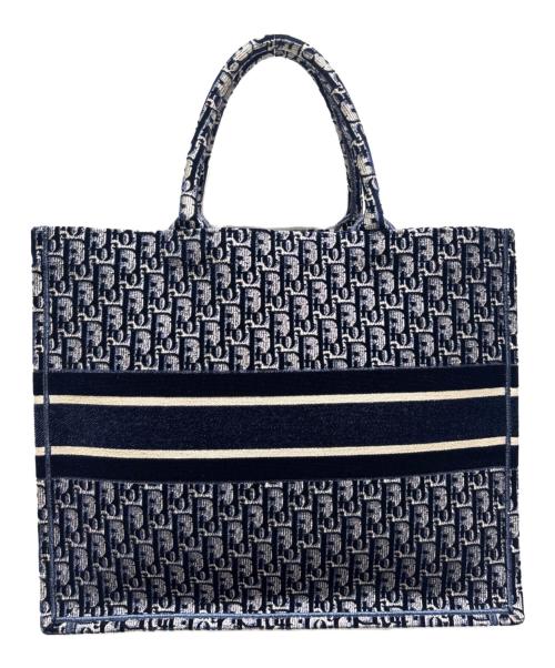 Christian Dior（クリスチャン ディオール）Christian Dior (クリスチャン ディオール) ブックトート ラージ ネイビー サイズ:ラージの古着・服飾アイテム