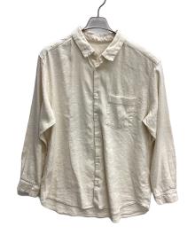 confect（コンフェクト）の古着「コットンリネンツイルレギュラーカラーシャツ」｜アイボリー