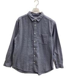 confect（コンフェクト）の古着「コットンリネンツイル レギュラーカラーシャツ」｜グレー