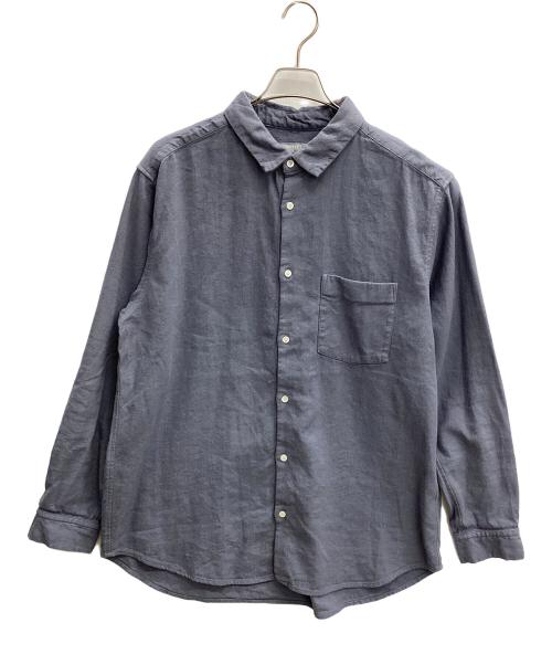 confect（コンフェクト）CONFECT (コンフェクト) コットンリネンツイル レギュラーカラーシャツ グレー サイズ:4の古着・服飾アイテム