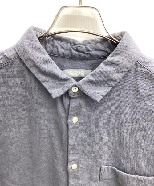 confect（コンフェクト）CONFECT (コンフェクト) コットンリネンツイル レギュラーカラーシャツ グレー サイズ:4の古着・服飾アイテム