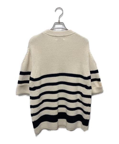 CLANE（クラネ）CLANE (クラネ) OVER HALF SLEEVE KNIT TOPS ボーダー サイズ:1の古着・服飾アイテム
