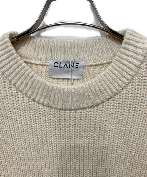 CLANE（クラネ）CLANE (クラネ) OVER HALF SLEEVE KNIT TOPS ボーダー サイズ:1の古着・服飾アイテム