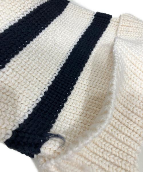 CLANE（クラネ）CLANE (クラネ) OVER HALF SLEEVE KNIT TOPS ボーダー サイズ:1の古着・服飾アイテム