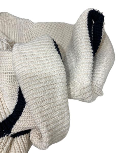 CLANE（クラネ）CLANE (クラネ) OVER HALF SLEEVE KNIT TOPS ボーダー サイズ:1の古着・服飾アイテム