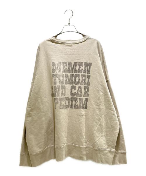 Gemini（ジェミニ）Gemini (ジェミニ) Whim Gazette (ウィムガゼット) Oversized Back Print Sweatshirt/オーバーバックプリントスウェット/WGG1052106A0002 ベージュ サイズ:Fの古着・服飾アイテム