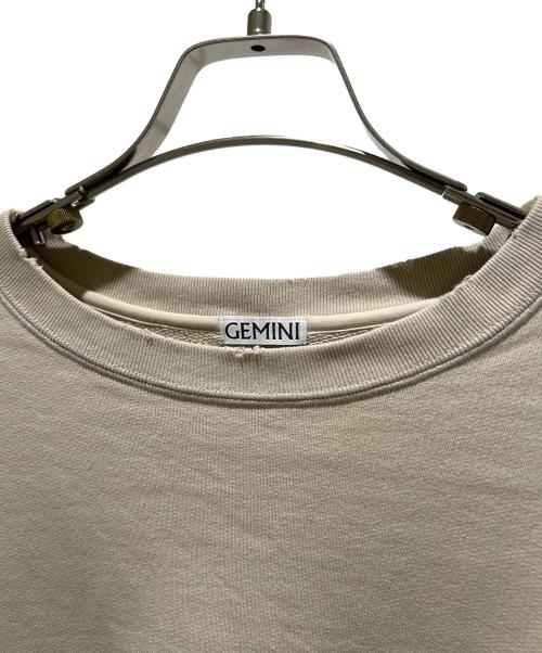 Gemini（ジェミニ）Gemini (ジェミニ) Whim Gazette (ウィムガゼット) Oversized Back Print Sweatshirt/オーバーバックプリントスウェット/WGG1052106A0002 ベージュ サイズ:Fの古着・服飾アイテム