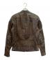 RRL (ダブルアールエル) スリムフィットレザーモトジャケット ブラウン サイズ:XS：90000円