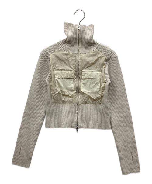 atmos pink（アトモスピンク）atmos pink (アトモスピンク) Docking Knit Zip-up ベージュ サイズ:SIZE FREEの古着・服飾アイテム