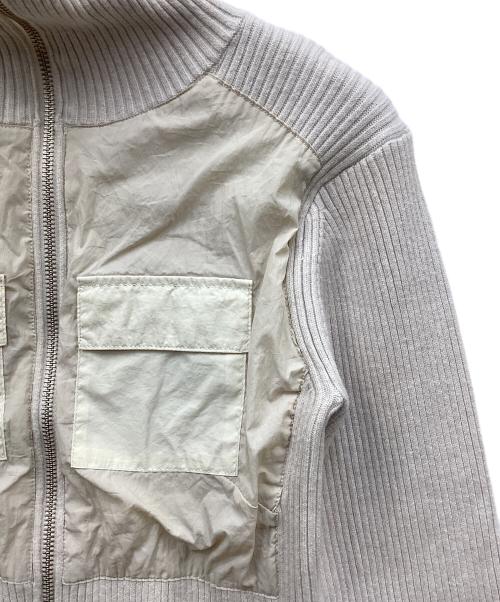 atmos pink（アトモスピンク）atmos pink (アトモスピンク) Docking Knit Zip-up ベージュ サイズ:SIZE FREEの古着・服飾アイテム