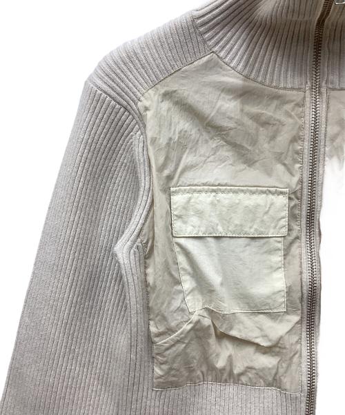 atmos pink（アトモスピンク）atmos pink (アトモスピンク) Docking Knit Zip-up ベージュ サイズ:SIZE FREEの古着・服飾アイテム