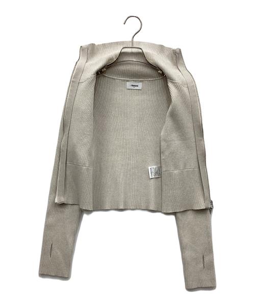atmos pink（アトモスピンク）atmos pink (アトモスピンク) Docking Knit Zip-up ベージュ サイズ:SIZE FREEの古着・服飾アイテム