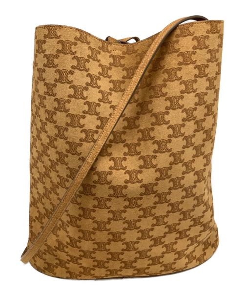 CELINE（セリーヌ）CELINE (セリーヌ) トリオンフ　バケットバッグ シガーブラウンの古着・服飾アイテム