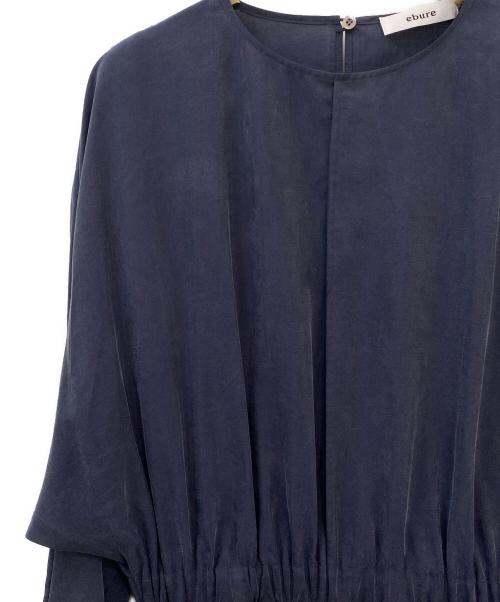 ebure（エブール）ebure (エブール) シルク混ワンピース ネイビー サイズ:38の古着・服飾アイテム
