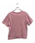 AMI Alexandre Mattiussi (アミアレクサンドルマテュッシ) ハートロゴ刺繍Tシャツ ピンク サイズ:XXS：7000円