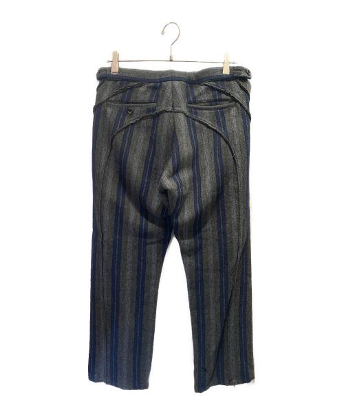 COMME des GARCONS HOMME PLUS（コムデギャルソンオムプリュス）COMME des GARCONS HOMME PLUS (コムデギャルソンオムプリュス) ウール縮絨スラックス グレー×ブルー サイズ:Sの古着・服飾アイテム