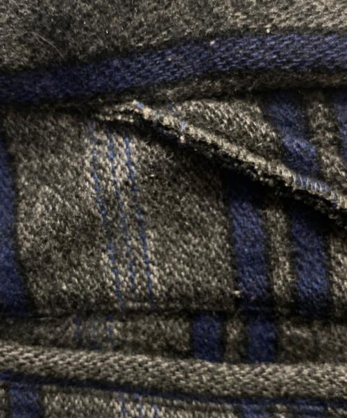 COMME des GARCONS HOMME PLUS（コムデギャルソンオムプリュス）COMME des GARCONS HOMME PLUS (コムデギャルソンオムプリュス) ウール縮絨スラックス グレー×ブルー サイズ:Sの古着・服飾アイテム