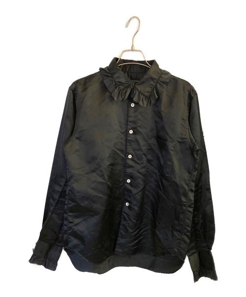 COMME des GARCONS HOMME PLUS（コムデギャルソンオムプリュス）COMME des GARCONS HOMME PLUS (コムデギャルソンオムプリュス) フリルデザインシャツ ブラック サイズ:XSの古着・服飾アイテム