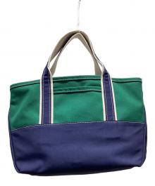 L.L.Bean×BEAMS（エルエルビーン×ビームス）の古着「Deep Bottom Deluxe Boat and Tote Medium」｜グリーン×ネイビー