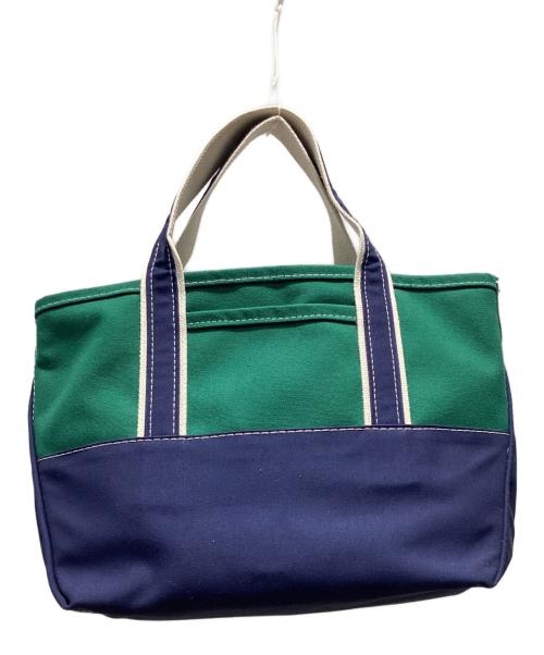 L.L.Bean（エルエルビーン）L.L.Bean (エルエルビーン) BEAMS (ビームス) Deep Bottom Deluxe Boat and Tote Medium グリーン×ネイビーの古着・服飾アイテム