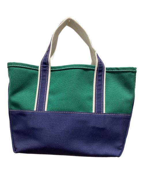 L.L.Bean（エルエルビーン）L.L.Bean (エルエルビーン) BEAMS (ビームス) Deep Bottom Deluxe Boat and Tote Medium グリーン×ネイビーの古着・服飾アイテム