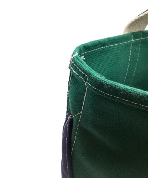 L.L.Bean（エルエルビーン）L.L.Bean (エルエルビーン) BEAMS (ビームス) Deep Bottom Deluxe Boat and Tote Medium グリーン×ネイビーの古着・服飾アイテム