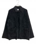 CLANEクラネ）の古着「ANGOLA TAILORED KNIT JACKET」｜ブラック
