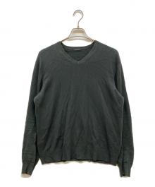 Cruciani（クルチアーニ）の古着「カシミヤVネックニット」｜チャコールグレー