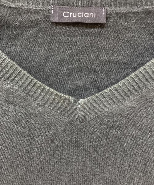 Cruciani（クルチアーニ）Cruciani (クルチアーニ) カシミヤVネックニット チャコールグレー サイズ:50の古着・服飾アイテム