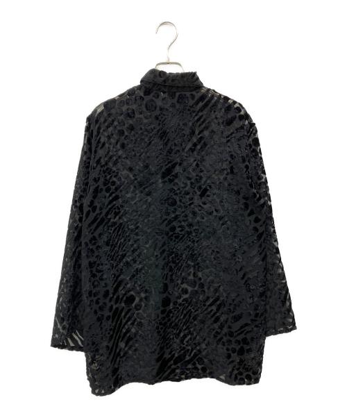 JUNIOR GAULTIER（ジュニアゴルチエ）JUNIOR GAULTIER (ジュニアゴルチエ) 総柄シアーL/Sシャツ ブラック サイズ:4040の古着・服飾アイテム