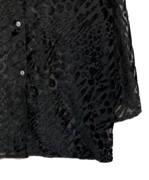 JUNIOR GAULTIER（ジュニアゴルチエ）JUNIOR GAULTIER (ジュニアゴルチエ) 総柄シアーL/Sシャツ ブラック サイズ:4040の古着・服飾アイテム