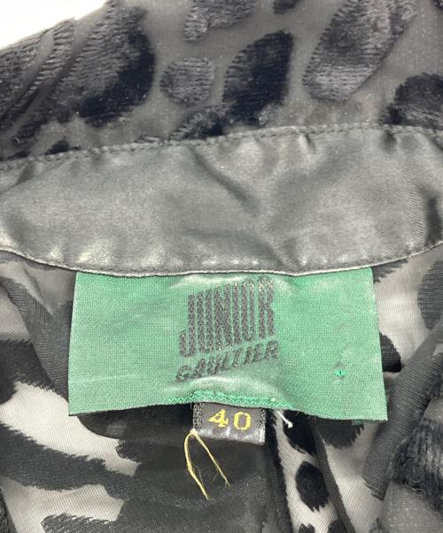 JUNIOR GAULTIER（ジュニアゴルチエ）JUNIOR GAULTIER (ジュニアゴルチエ) 総柄シアーL/Sシャツ ブラック サイズ:4040の古着・服飾アイテム