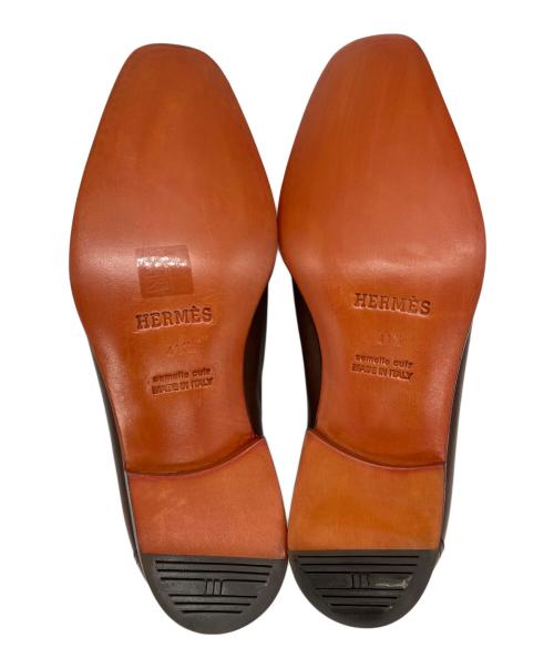 HERMES（エルメス）HERMES (エルメス) ローファー ブラウン サイズ:41 1/2の古着・服飾アイテム