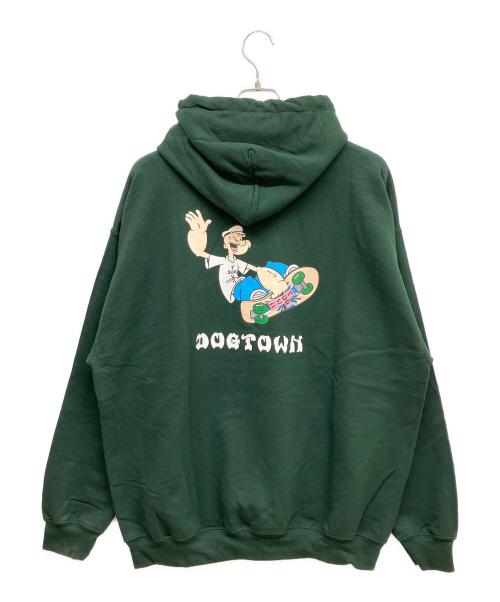 DOG TOWN（ドッグ タウン）DOG TOWN (ドッグ タウン) POPEYE (ポパイ) プルオーバーシャツ グリーン サイズ:XL 未使用品の古着・服飾アイテム