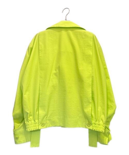 HOMME PLISSE ISSEY MIYAKE（オム プリッセ イッセイ ミヤケ）HOMME PLISSE ISSEY MIYAKE (オム プリッセ イッセイ ミヤケ) PARACHUTEジャケット 黄緑 サイズ:1の古着・服飾アイテム