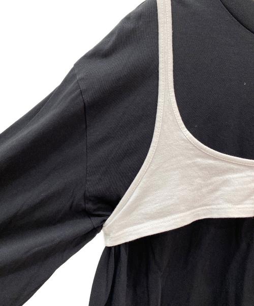 MM6 Maison Margiela（エムエムシックスメゾンマルジェラ）MM6 Maison Margiela (エムエムシックスメゾンマルジェラ) ビスチェ レイヤード ビッグシルエット カットソー ブラック サイズ:Sの古着・服飾アイテム
