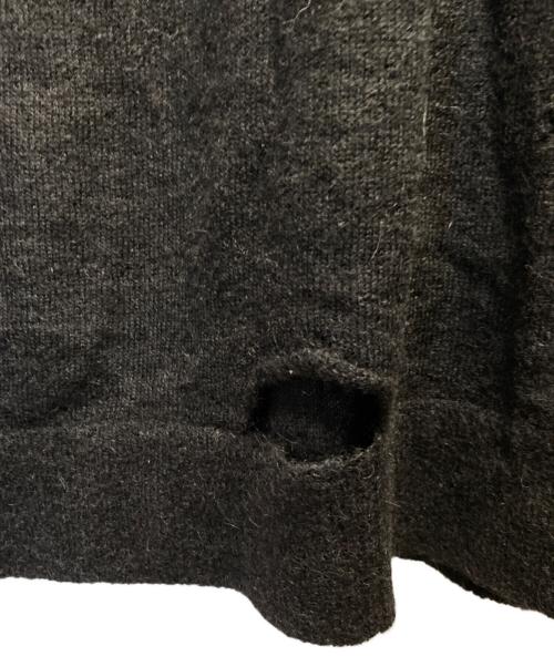 MM6 Maison Margiela（エムエムシックスメゾンマルジェラ）MM6 Maison Margiela (エムエムシックスメゾンマルジェラ) アルパカウール混長袖Vネックニット ブラック サイズ:XSの古着・服飾アイテム