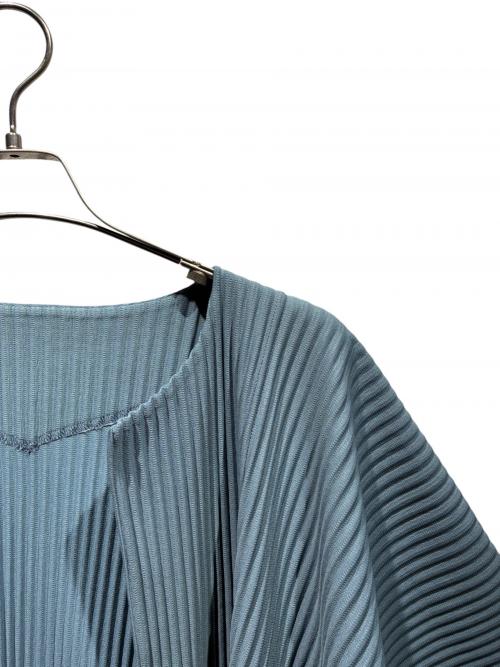HOMME PLISSE ISSEY MIYAKE（オム プリッセ イッセイ ミヤケ）HOMME PLISSE ISSEY MIYAKE (オム プリッセ イッセイ ミヤケ) プリーツトッパーカーディガン ブルー サイズ:2の古着・服飾アイテム