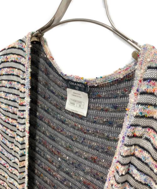 CHANEL（シャネル）CHANEL (シャネル) ココマーク ボタンレスカーディガン ブラック サイズ:38の古着・服飾アイテム