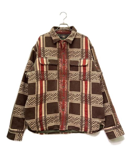 RRL（ダブルアールエル）RRL (ダブルアールエル) チェック パデッドジャケット/Check Padded Jacket/782973917001 ブラウン サイズ:Lの古着・服飾アイテム