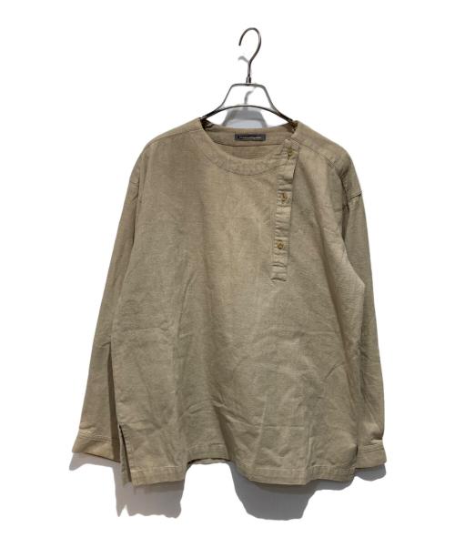 ISSEY MIYAKE（イッセイミヤケ）ISSEY MIYAKE (イッセイミヤケ) リネンブラウス ベージュ サイズ:9の古着・服飾アイテム