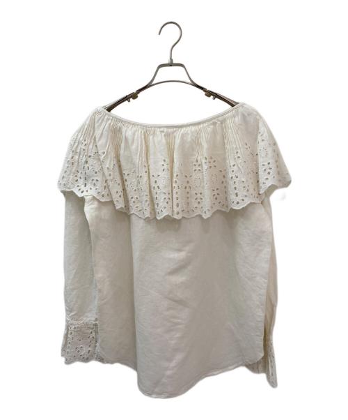 Curensology（カレンソロジー）Curensology (カレンソロジー) コットンリネンカットワークブラウス ホワイト サイズ:Freeの古着・服飾アイテム