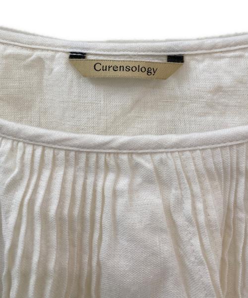 Curensology（カレンソロジー）Curensology (カレンソロジー) コットンリネンカットワークブラウス ホワイト サイズ:Freeの古着・服飾アイテム