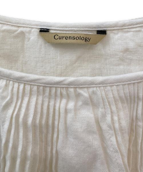 Curensology（カレンソロジー）Curensology (カレンソロジー) コットンリネンカットワークブラウス ホワイト サイズ:Freeの古着・服飾アイテム