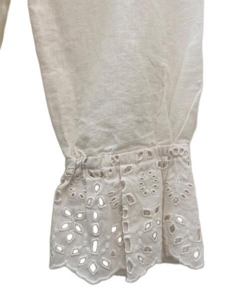 Curensology（カレンソロジー）Curensology (カレンソロジー) コットンリネンカットワークブラウス ホワイト サイズ:Freeの古着・服飾アイテム