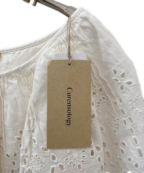 Curensology（カレンソロジー）Curensology (カレンソロジー) コットンリネンカットワークブラウス ホワイト サイズ:Freeの古着・服飾アイテム