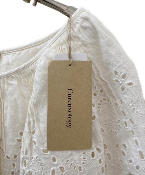 Curensology（カレンソロジー）Curensology (カレンソロジー) コットンリネンカットワークブラウス ホワイト サイズ:Freeの古着・服飾アイテム