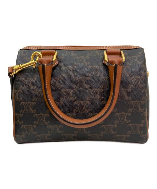 CELINE（セリーヌ）CELINE (セリーヌ) スモールボストンバッグ ブラック×ブラウンの古着・服飾アイテム