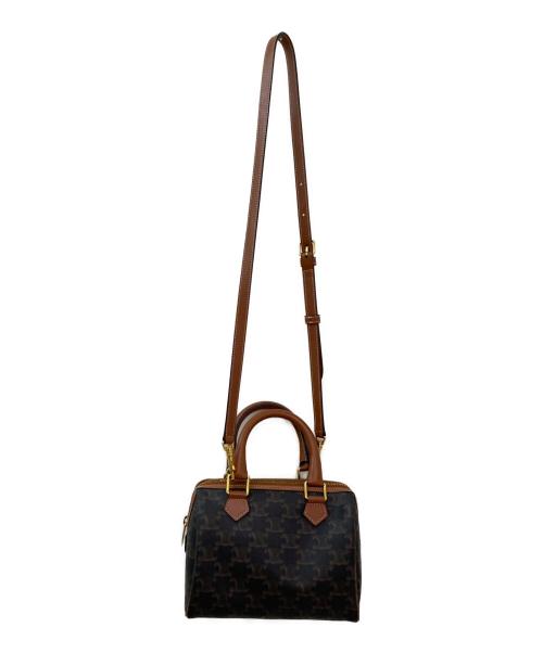 CELINE（セリーヌ）CELINE (セリーヌ) スモールボストンバッグ ブラック×ブラウンの古着・服飾アイテム